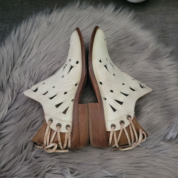 ANTHROPOLOGIE  Musse & Cloud Coolway Anisse Leather Boho Western Booties size 7 - Picture 7 of 16